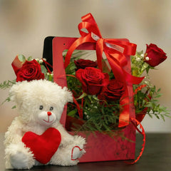 Borsetta di Rose e Peluche Torino | Idea Regalo Originale San Valentino Emozioni