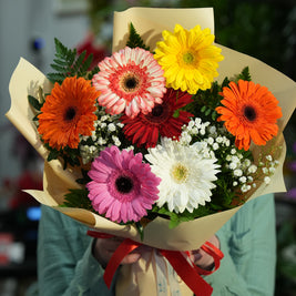 Bouquet di Gerbere Colorate | Consegna a Torino