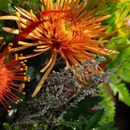 Bouquet con Crisantemi Arancio e Fiori di Stagione | Consegna a Torino Emozioni