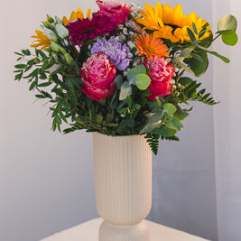 Bouquet Colorato con Girasoli, Gerbere e Rose | Consegna a Torino