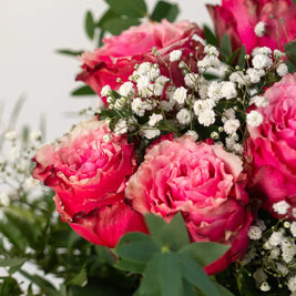 Bouquet di Rose Rosa e Gypsophila | Consegna a Torino Emozioni