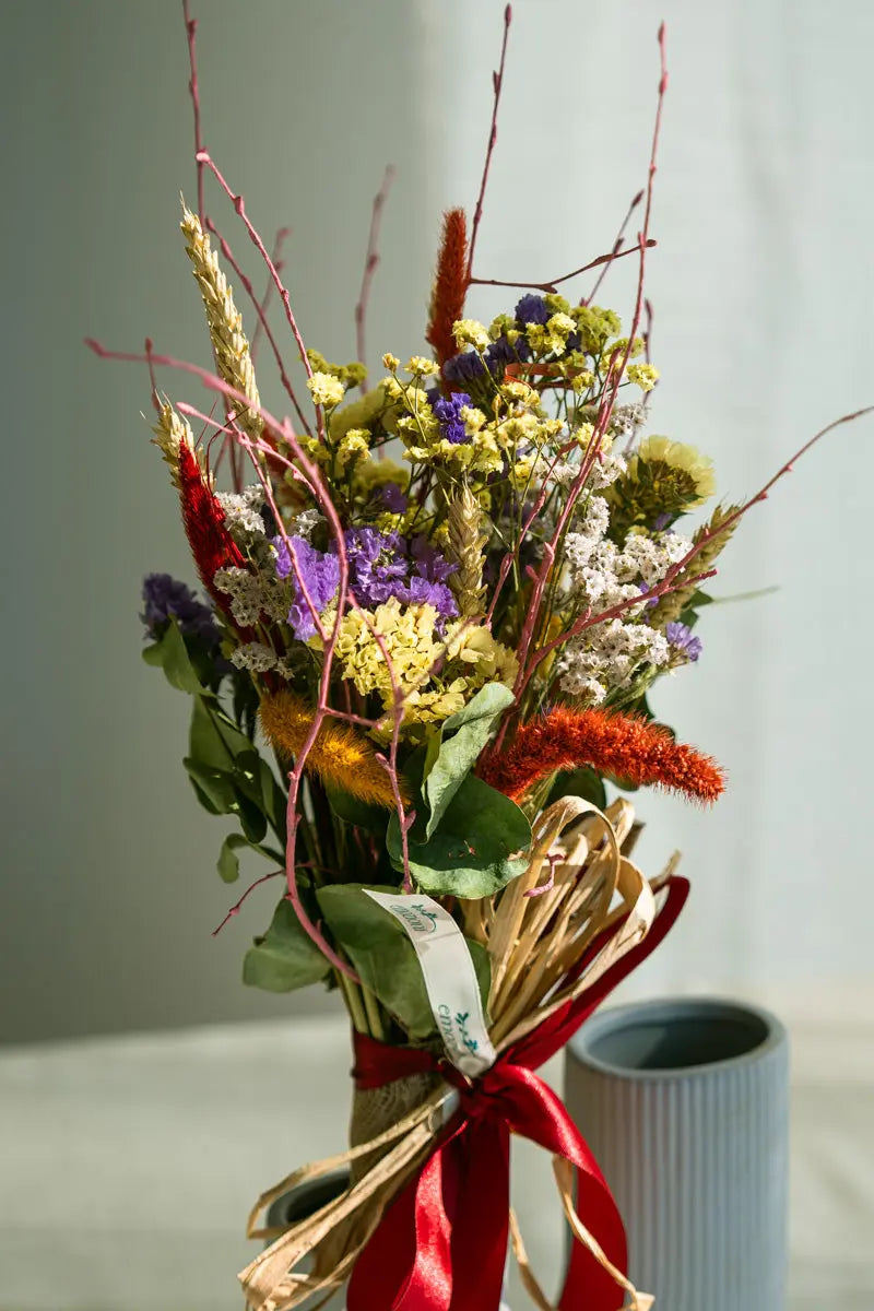 Bouquet di Fiori Secchi Multicolor – Stile Rustico Emozioni