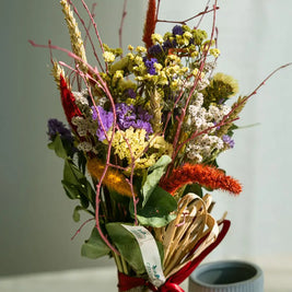Bouquet di Fiori Secchi Multicolor – Stile Rustico Emozioni