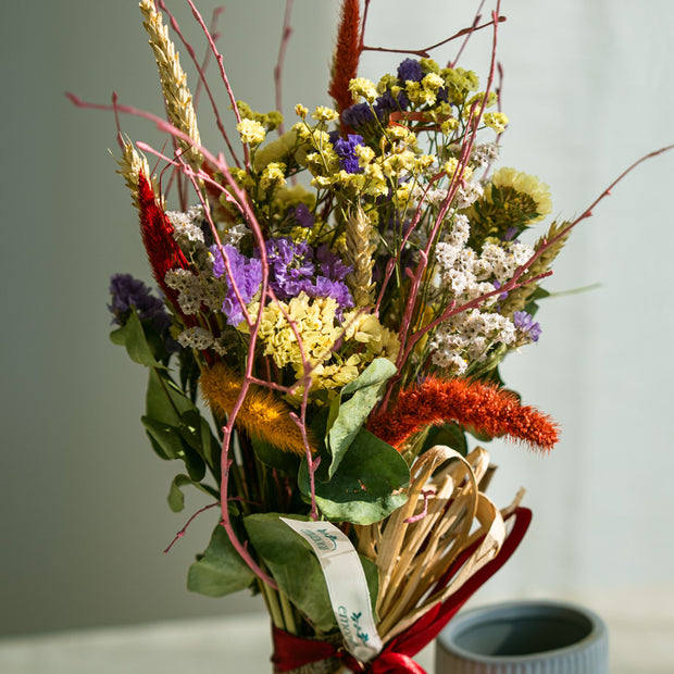 Bouquet di Fiori Secchi Multicolor – Stile Rustico