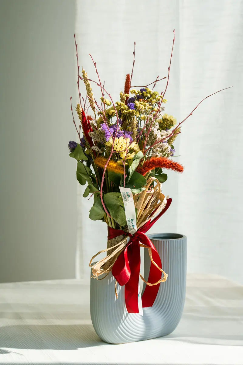 Bouquet di Fiori Secchi Multicolor – Stile Rustico Emozioni