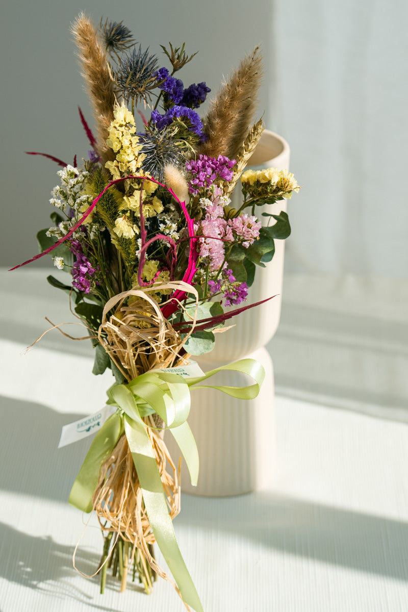 Bouquet di Fiori Secchi Colorati | Bouquet Lungo e Luminoso