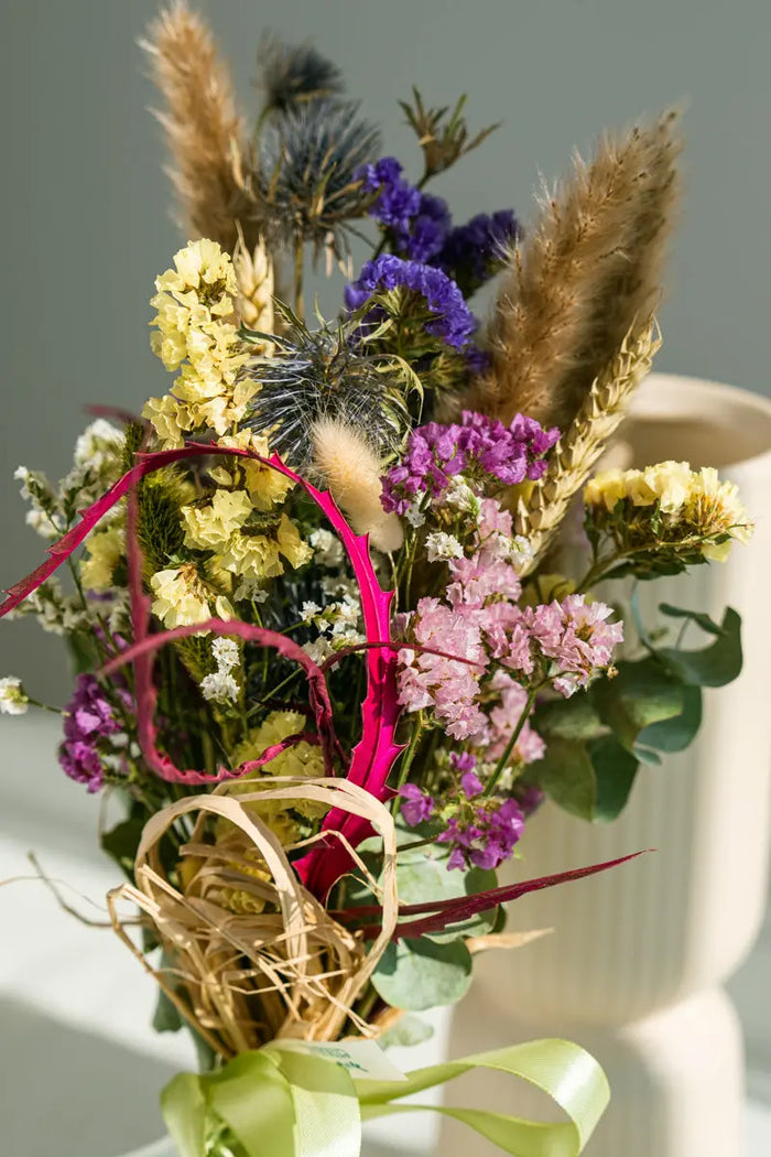 Bouquet di Fiori Secchi Colorati | Bouquet Lungo e Luminoso Emozioni