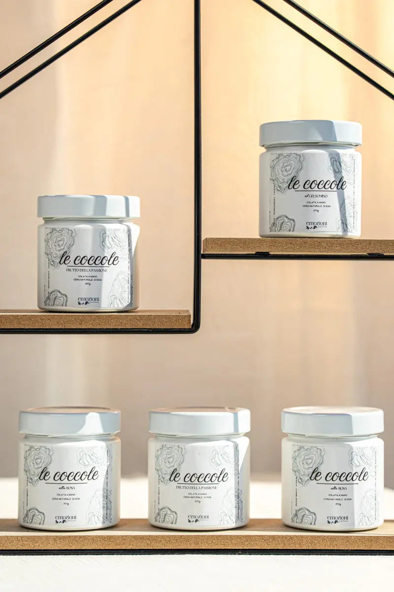 Candela Artigianale “Le Coccole” – Cera di Soia Naturale Emozioni