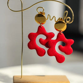 Orecchini Pendenti Corallo Rosso | Clay Design Emozioni