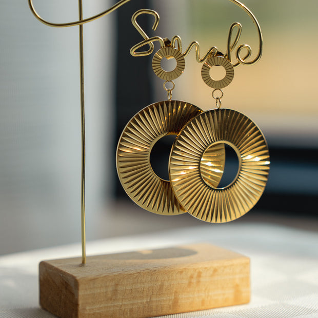 Orecchini Pendenti Solare Oro | Clay Design