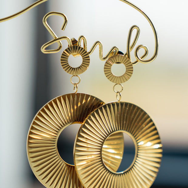 Orecchini Pendenti Solare Oro | Clay Design