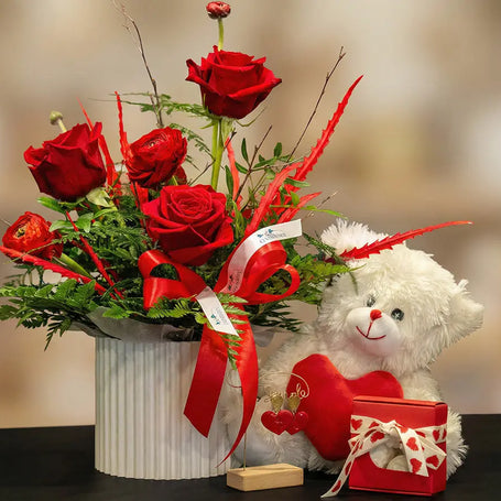 Luxury Love Box Completa: Rose, Gioielli, Profumi e Peluche Emozioni