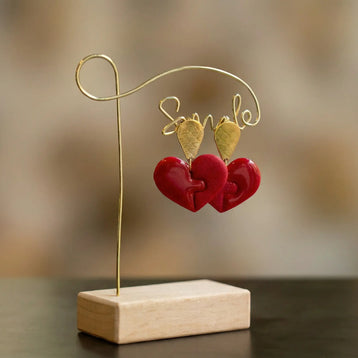 Orecchini a Cuore in Argilla Polimerica - Regalo San Valentino Originale Emozioni