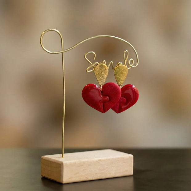 Orecchini a Cuore in Argilla Polimerica - Regalo San Valentino Originale Emozioni