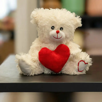 BEJOY Orsacchiotto Di Peluche Con Cuore Rosa Per San Valentino - 28 Cm - Morbido Regalo Per Fidanzata, Bambini, Compleanno