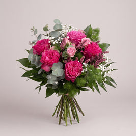 Bouquet di laurea con rose fucsia | Emozioni Fiori Torino
