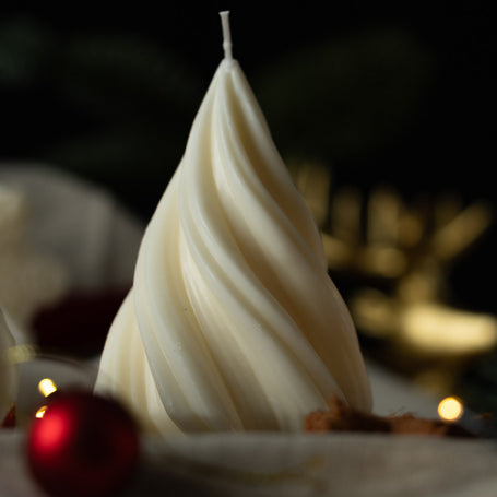 Candela Albero di Natale in Cera di Soia – Edizione Artigianale