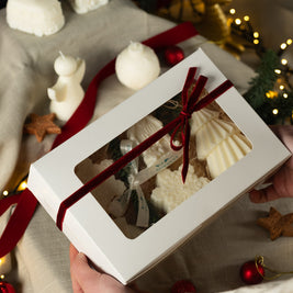 Gift Box Natale – 6 Candele Artigianali in Cera di Soia