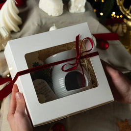 Gift Box Bruciaessenze+Tart+Candela Fiocco in Cera di Soia – Idea Regalo Profumata Emozioni