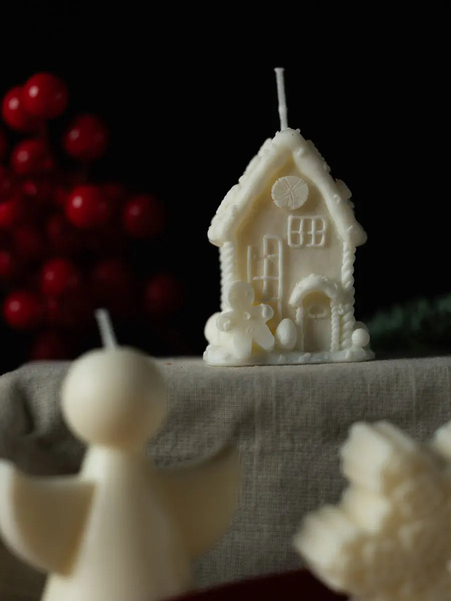 Candela Casetta di Natale in Cera di Soia – Artigianale Emozioni