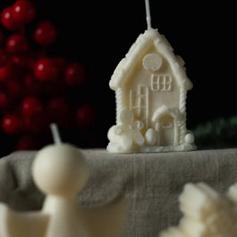 Candela Casetta di Natale in Cera di Soia – Artigianale Emozioni