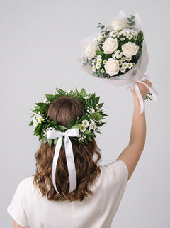 Corona + Bouquet di Laurea con Santini