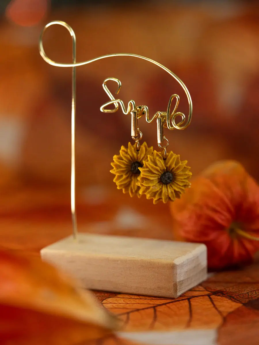 Orecchini Girasole in Argilla – Fatti a Mano | Clay Design Emozioni