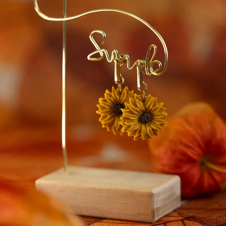 Orecchini Girasole in Argilla – Fatti a Mano | Clay Design Emozioni