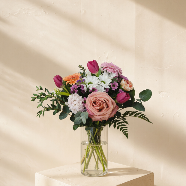 Bouquet con Rose, Gerbere e Tulipani | Consegna a Torino