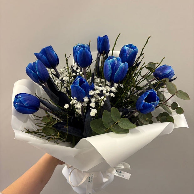 Mazzo di Tulipani Blu