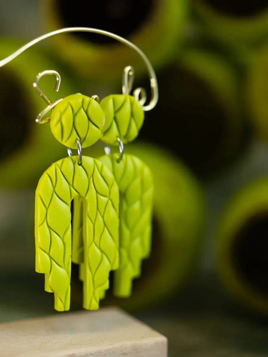Orecchini Pendenti Verdi | Clay Design Emozioni