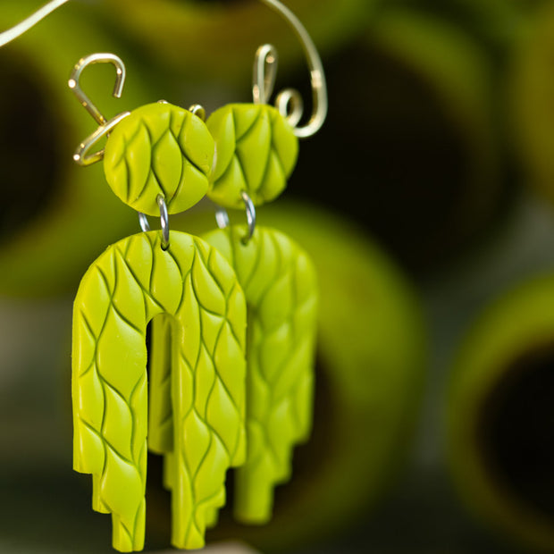 Orecchini Pendenti Verdi | Clay Design