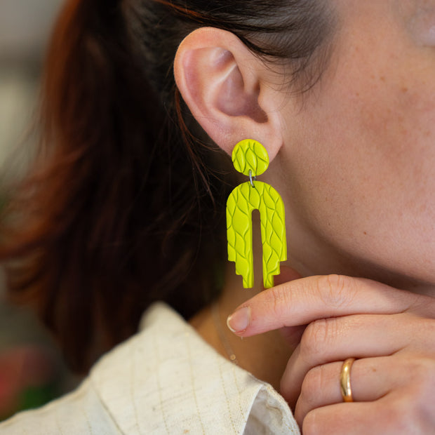 Orecchini Pendenti Verdi | Clay Design