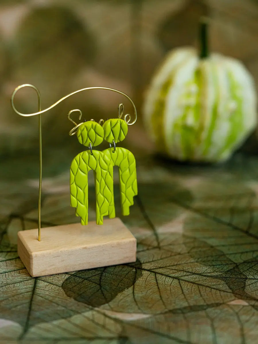 Orecchini Pendenti Verdi | Clay Design Emozioni