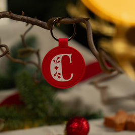 Portachiavi Personalizzato in Ecopelle – Iniziale in vinile
