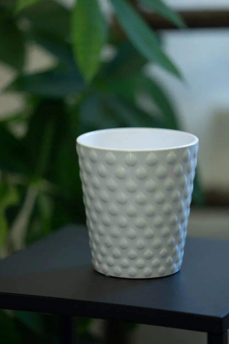 Vaso Bianco Puntinato in Ceramica Emozioni